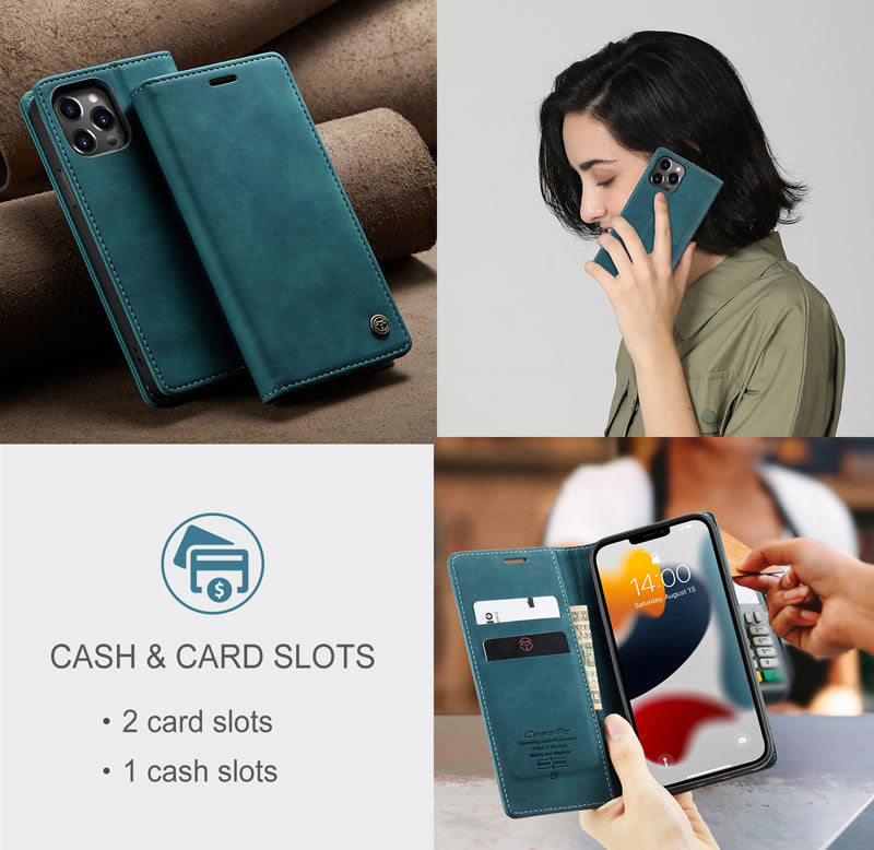 CaseMe iPhone 13 Pro Max Flip Wallet Case