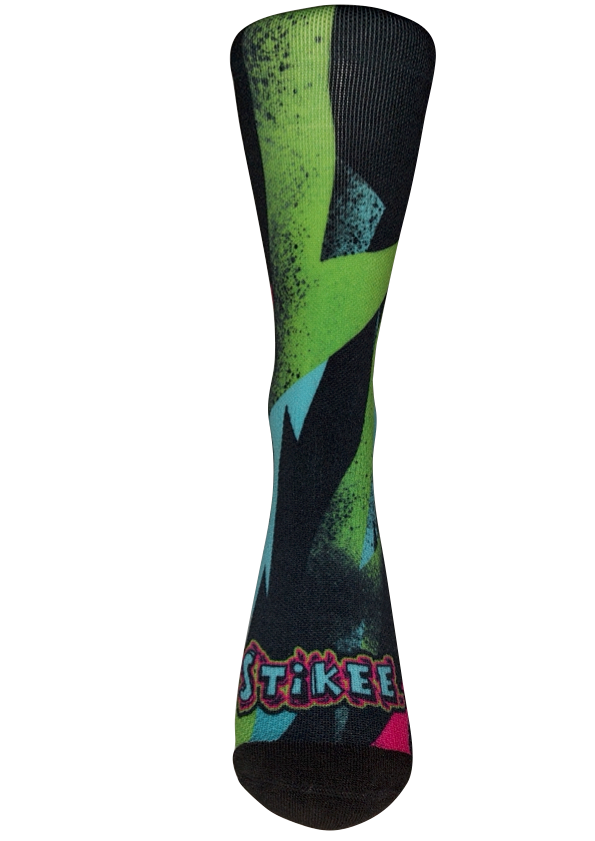 Stikee Lightning Sock - Pink, Blue and Green - Quikstix
