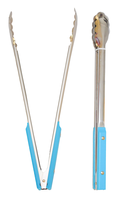 Stainless Steel 40cm Turquoise Braai Tongs