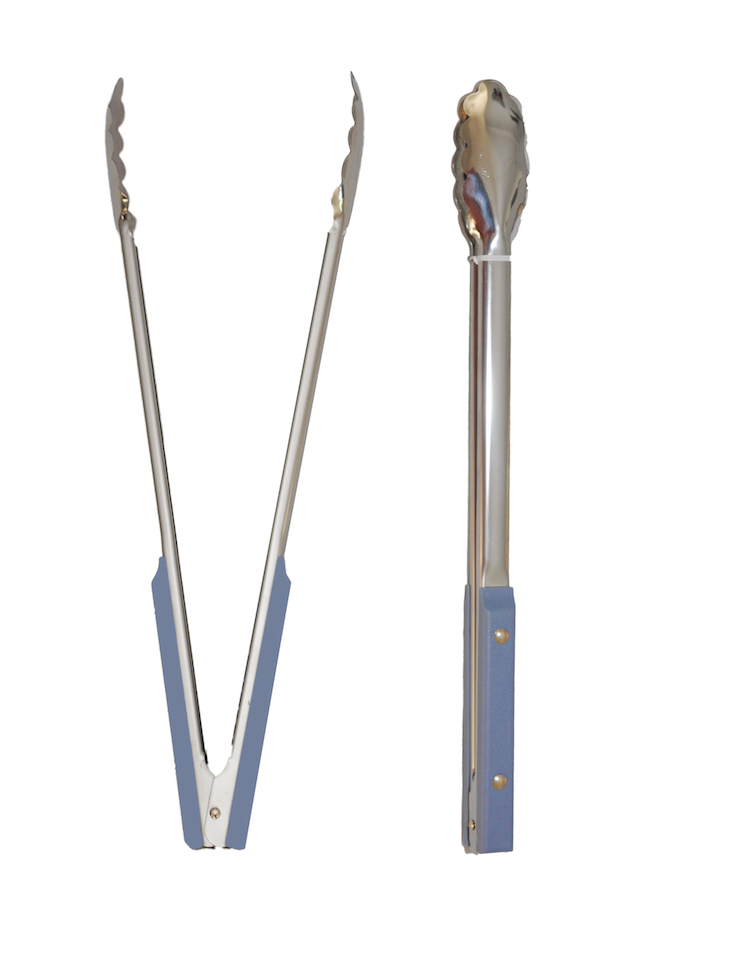 Stainless Steel 40cm Denim Handle Braai Tongs