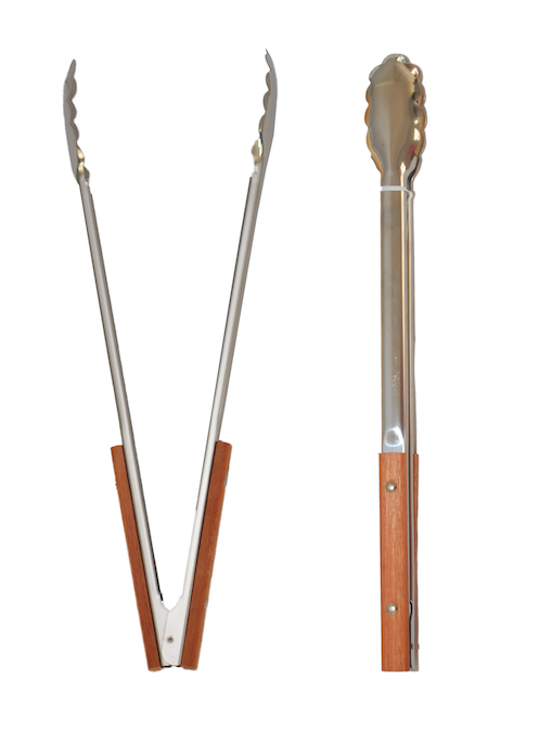 Stainless Steel 40cm Wooden Handle Tong