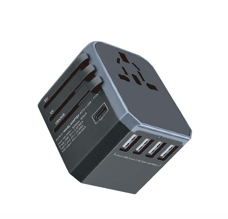 GIZZU Quad USB TypeC Universal Travel Adapter