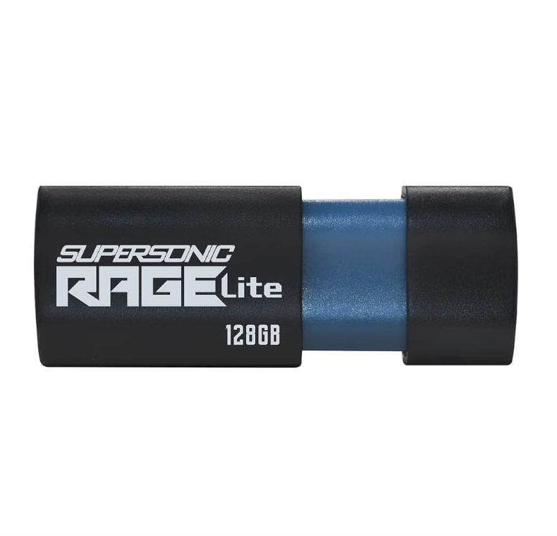 Patriot Supersonic Rage Lite 128GB USB 3.2 Gen1 Flash Drive – Black