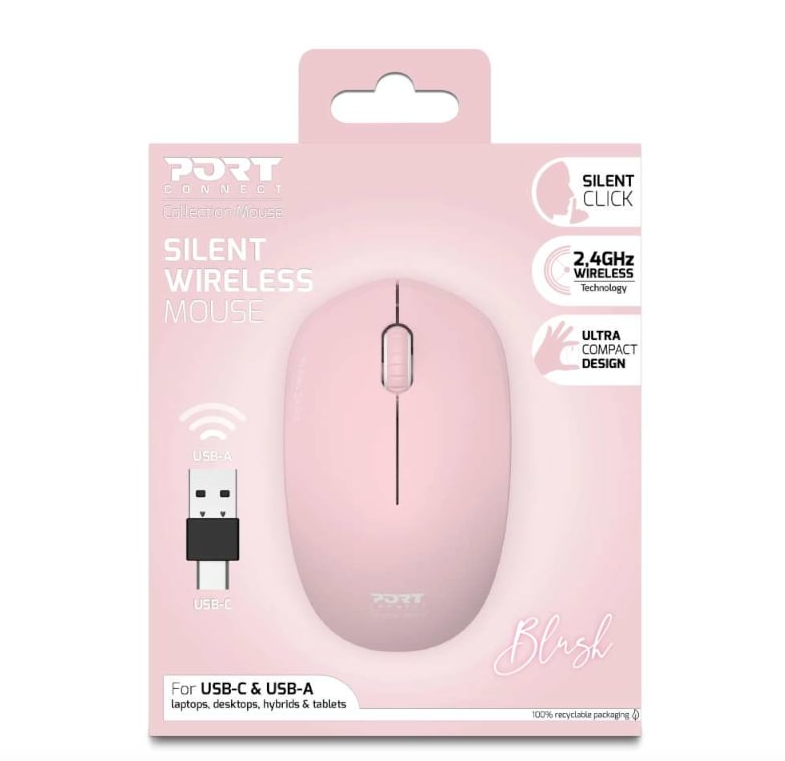 Port Connect MOUSE COLLECTION II WIRELESS Blush