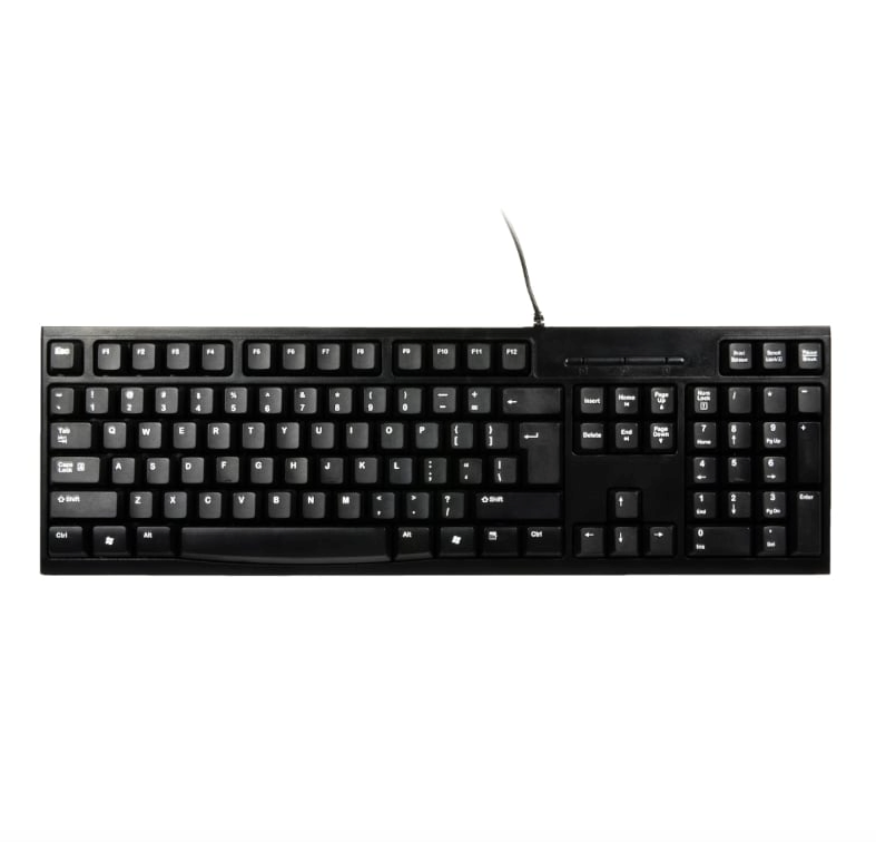 Port Connect Office Budget Wired Keyboard-Black
