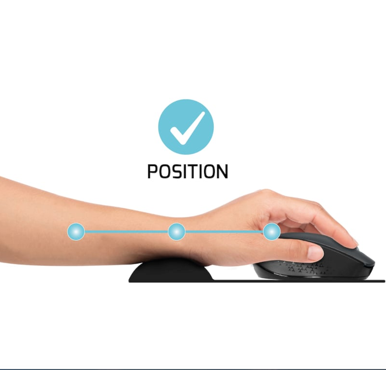 Port Ergonomic Gel Mouse Pad – Black