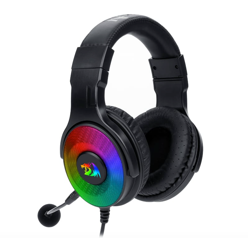 REDRAGON Over Ear PANDORA USB Aux RGB Gaming Headset – Black