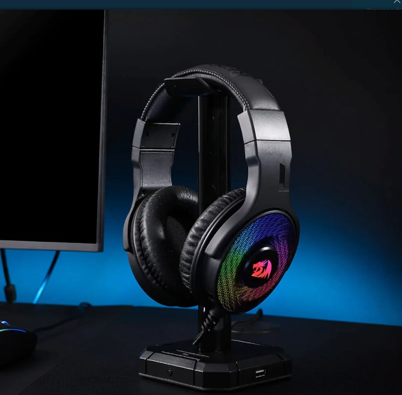 REDRAGON Over Ear PANDORA USB Aux RGB Gaming Headset – Black