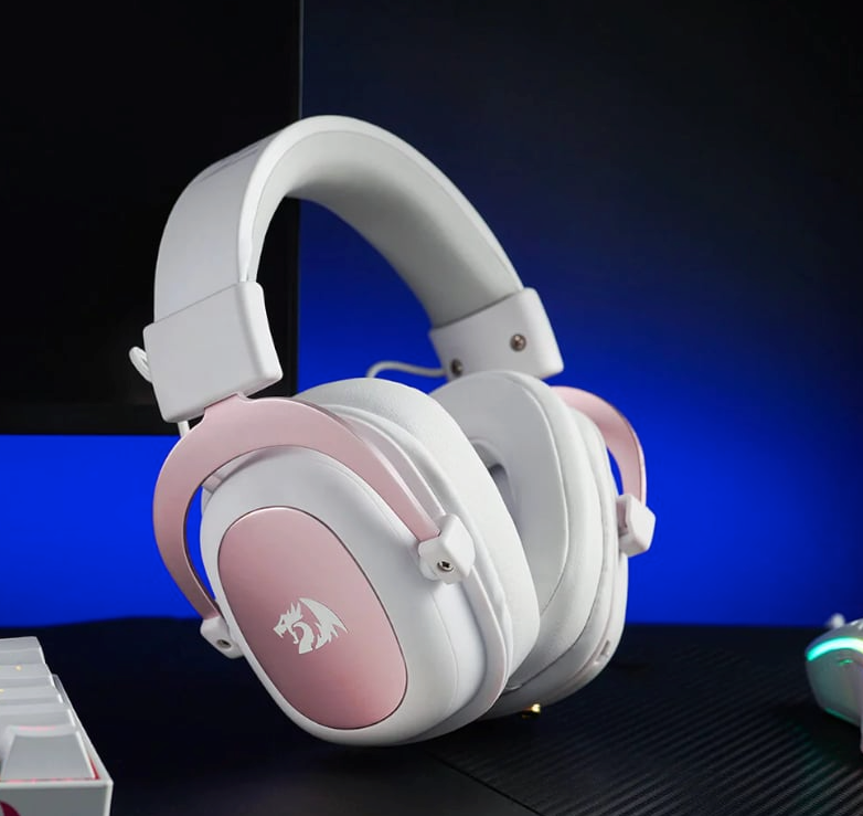Redragon Over Ear Zeus 2 USB Wired Gaming Headset – White