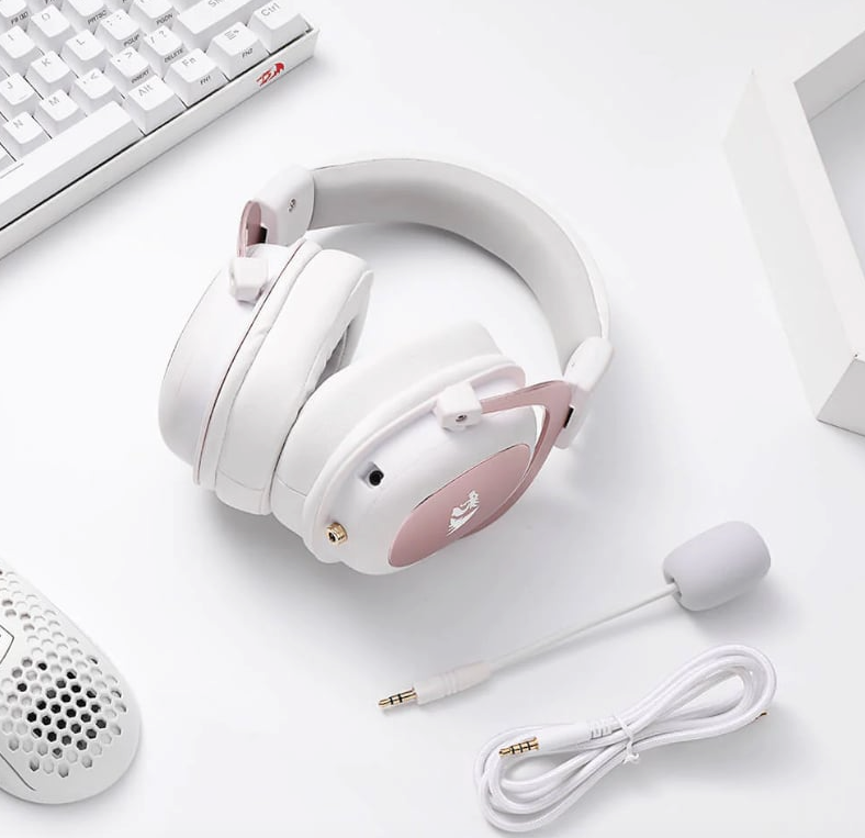 Redragon Over Ear Zeus 2 USB Wired Gaming Headset – White