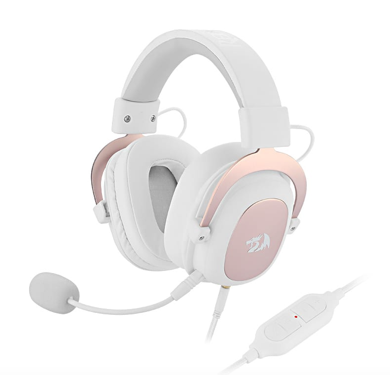 Redragon Over Ear Zeus 2 USB Wired Gaming Headset – White