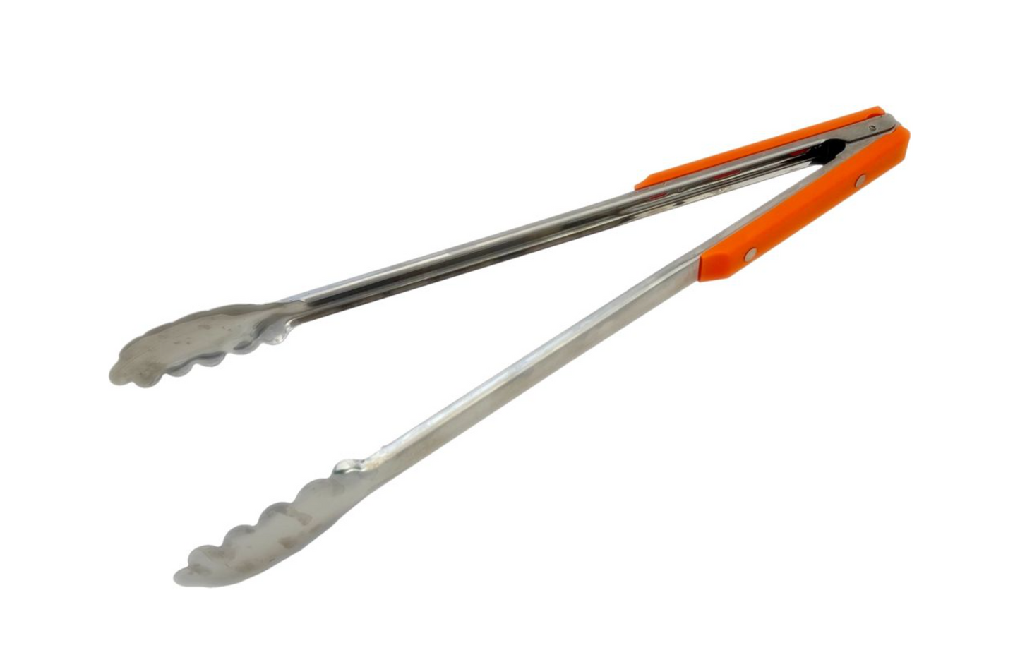 Stainless Steel 40cm Orange Handle Braai Tongs