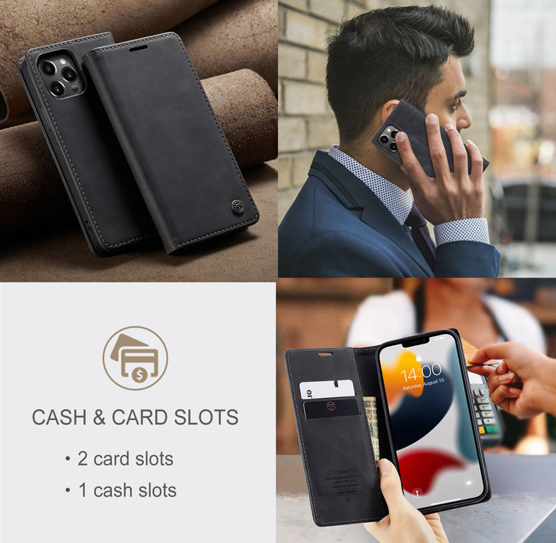 CaseMe iPhone 13 Pro Max Flip Wallet Case