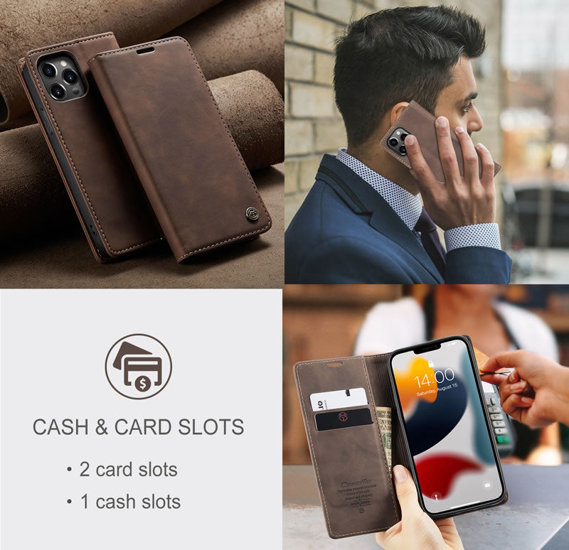 CaseMe iPhone 13 Pro Max Flip Wallet Case