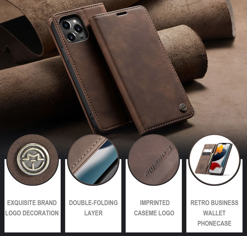 CaseMe iPhone 13 Pro Max Flip Wallet Case