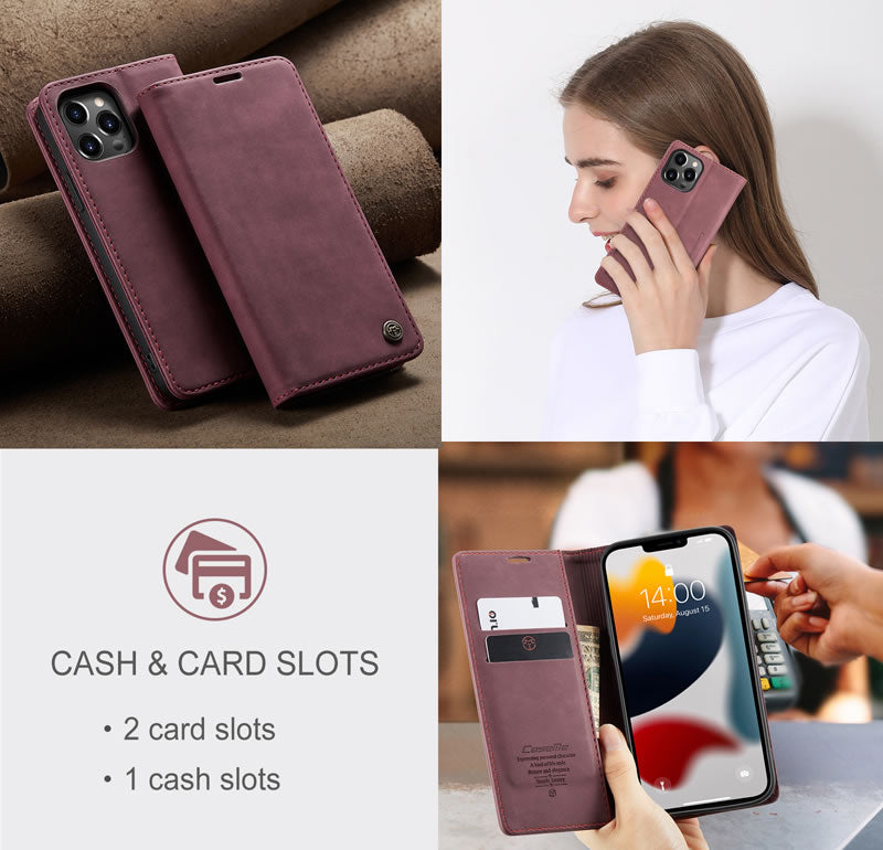 CaseMe iPhone 13 Pro Max Flip Wallet Case