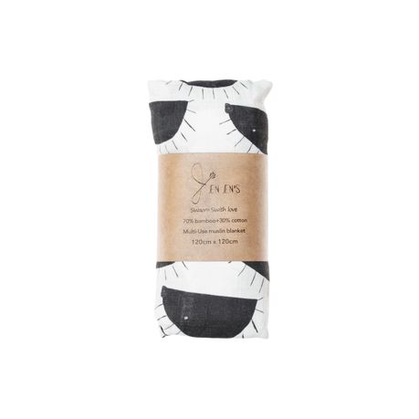 Jen Jens Bamboo & Cotton Swaddle Blanket - Hedgehog - Quikstix