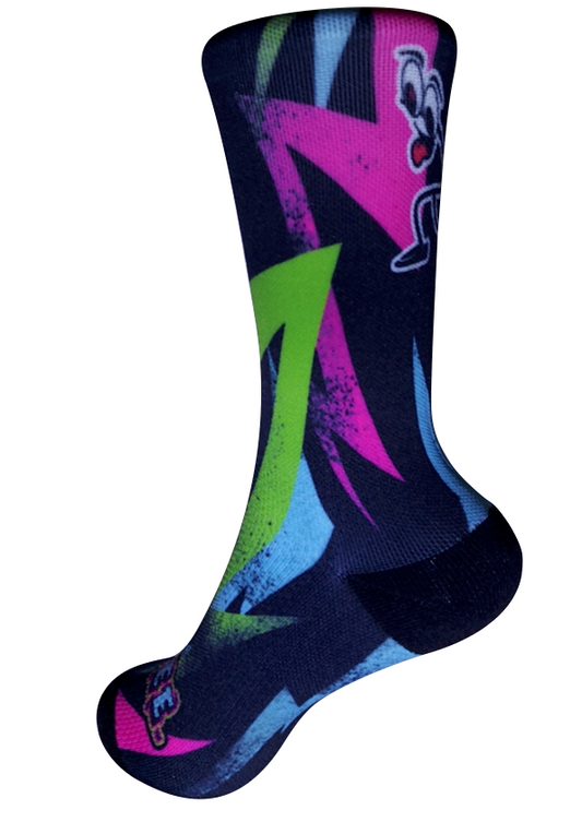 Stikee Lightning Sock - Pink, Blue and Green - Quikstix