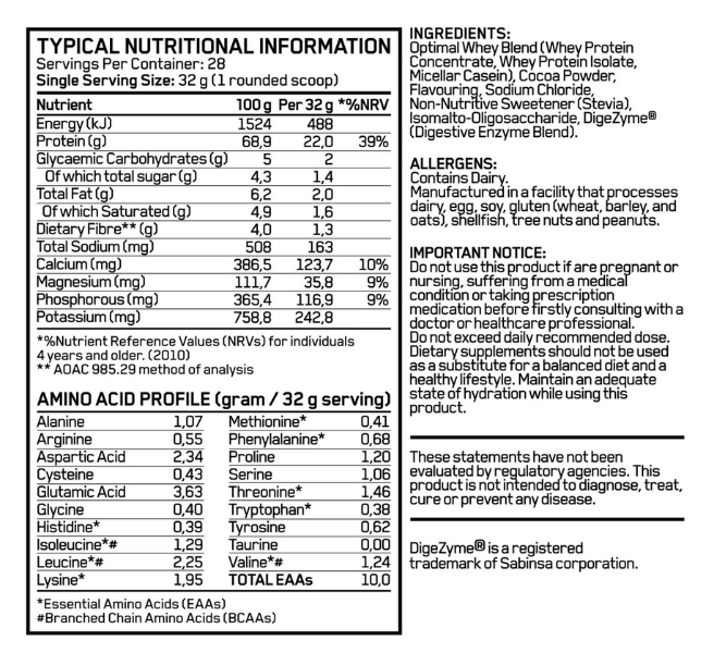 Alpha Sports Nutrition Optimal Whey Vanilla