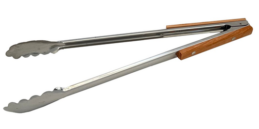 Stainless Steel 40cm Wooden Handle Tong
