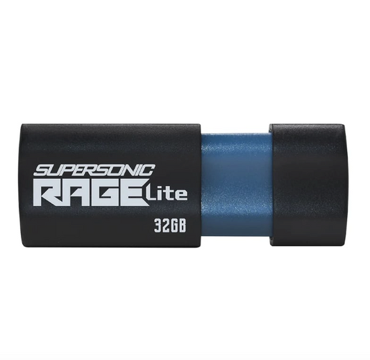Patriot Supersonic Rage Lite 32GB USB 3.2 Gen1 Flash Drive – Black