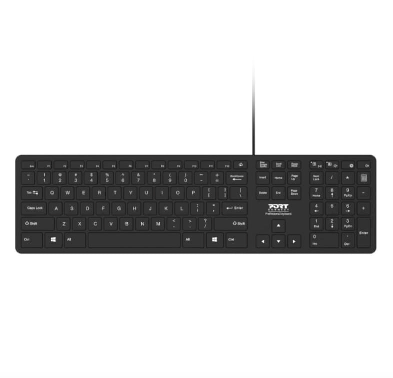 Port Connect Executive Office Wired Full-Size Keyboard