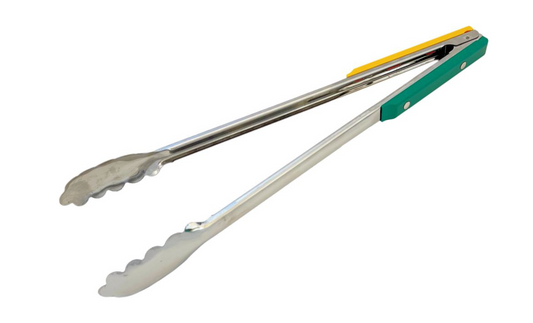 Stainless Steel 40cm Bokke Colours Handle Braai Tongs