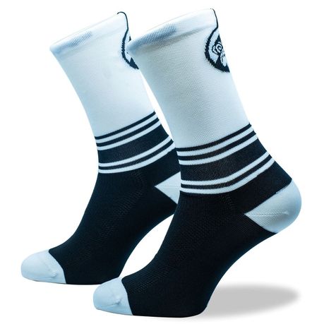 Black And White Stripes Grumpy Monkey Sock