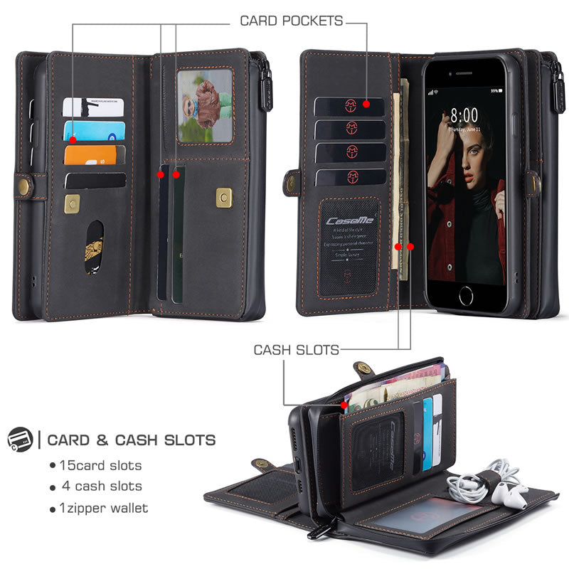 CaseMe iPhone SE Premium Flip Wallet Case