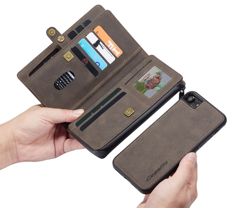 CaseMe iPhone SE Premium Flip Wallet Case