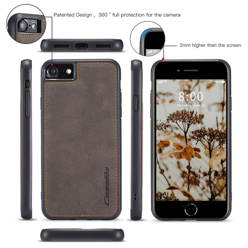 CaseMe iPhone SE Premium Flip Wallet Case