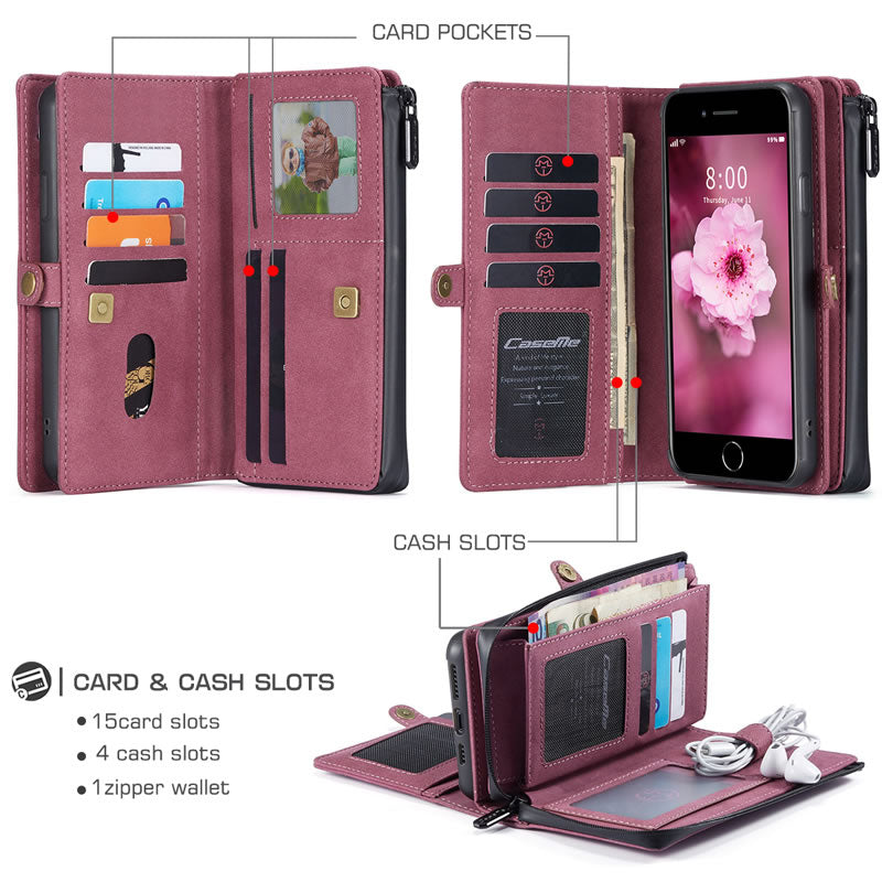 CaseMe iPhone SE Premium Flip Wallet Case