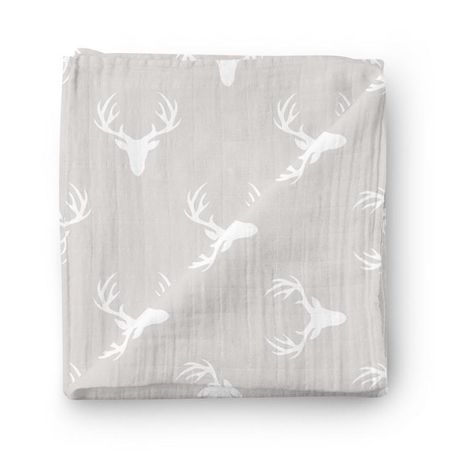 JenJen's Bamboo & Cotton Swaddle Blanket - Deer - Quikstix