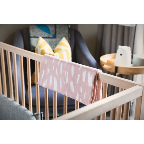 JenJen's Bamboo & Cotton Swaddle Blanket - Pink Dash - Quikstix