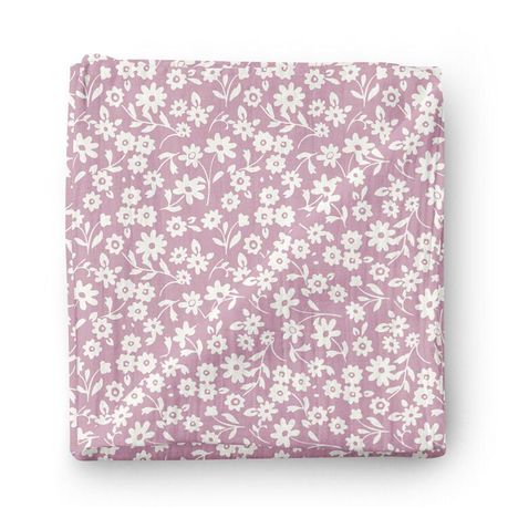 JenJen's Bamboo & Cotton Swaddle Blanket - Pink Flower - Quikstix