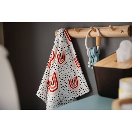 JenJen Bamboo Cotton Swaddle Blanket-Rainbow and Dots - Quikstix
