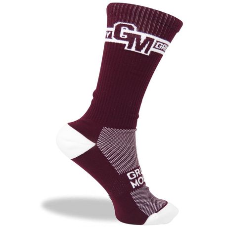 Skater Maroon Grumpy Monkey Sock