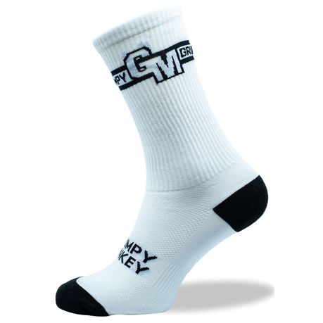 Skater White Grumpy Monkey Sock
